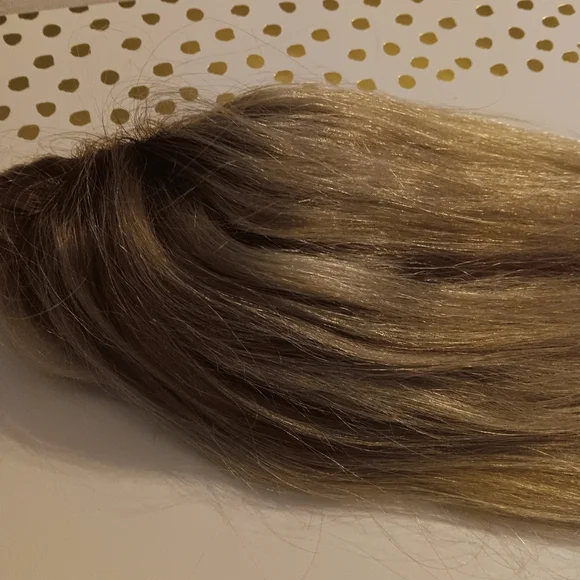 Ash Blonde Human Hair Topper, 25 Inch European Hair, Low Light,highlights,custom - Picture 5 of 12